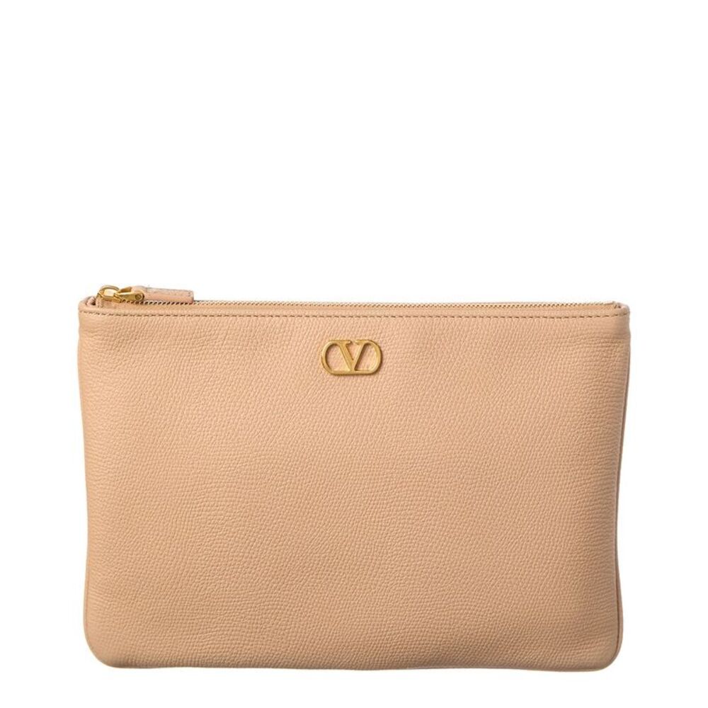 Valentino Vlogo Signature Leather Pouch